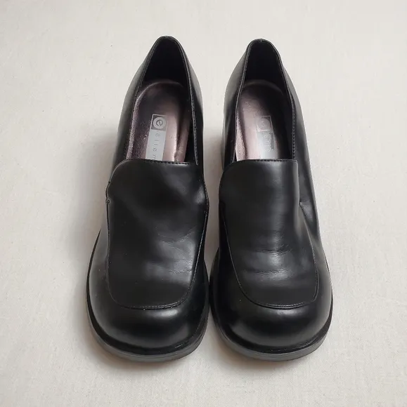 Ellemenno Black Chunky Platform Y2K Ankle Boots Women's Size 8.5 Retro Academia