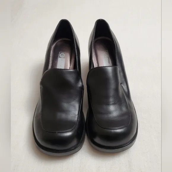 Ellemenno Black Chunky Platform Y2K Ankle Boots Women's Size 8.5 Retro Academia