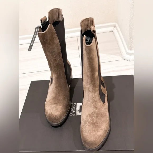 Emanuele Castro Women’s Made In Italy Leather Chelsea Boots size US 8