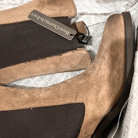 Emanuele Castro Women’s Made In Italy Leather Chelsea Boots size US 8