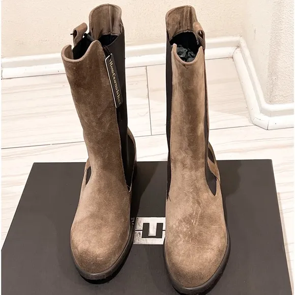 Emanuele Castro Women’s Made In Italy Leather Chelsea Boots size US 8