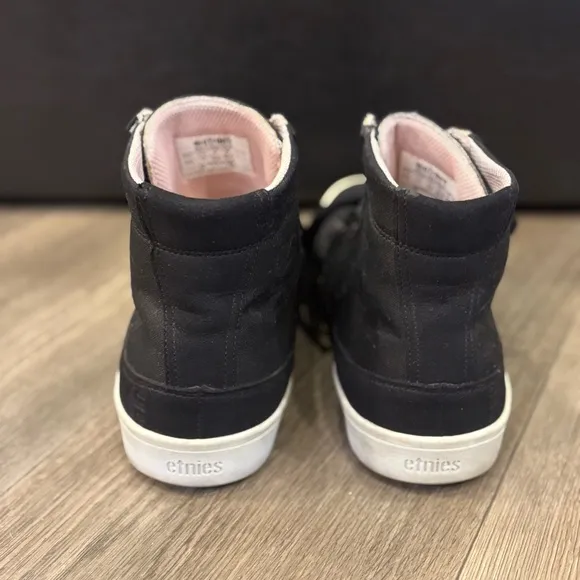 Etnies Jameson HT Black High-Top Canvas Skate Sneakers