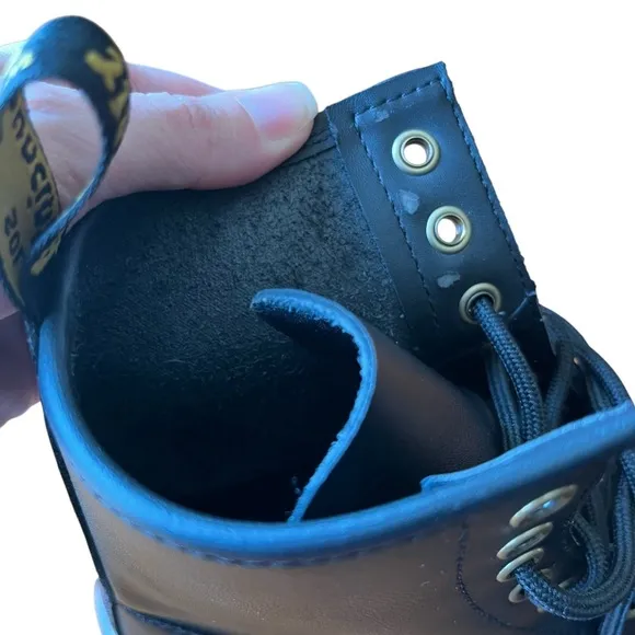 EUC Dr. Martens 1460 Black Zavala Combat Boots EU37/US W6/US M5