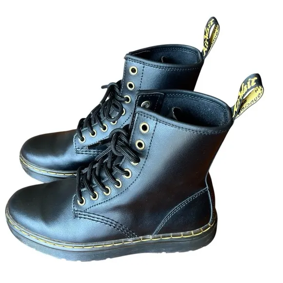 EUC Dr. Martens 1460 Black Zavala Combat Boots EU37/US W6/US M5