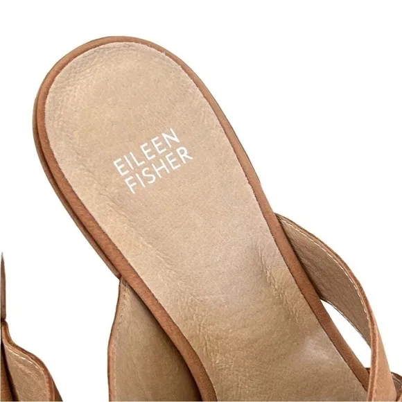 EUC Eileen Fisher Leather Heeled Sandals Size 9