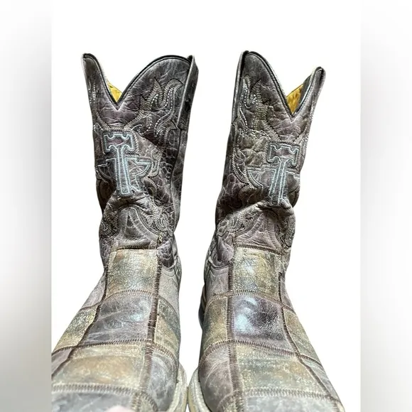 EUC Tin Haul Men's 9.5 D “Money Maker” Leather Western Boots. Worn Couple Times