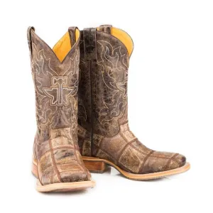 EUC Tin Haul Men's 9.5 D “Money Maker” Leather Western Boots. Worn Couple Times
