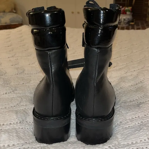 FABIANELLI: Italian Leather Combat Boots/Patent Leather size: 6US /36EU