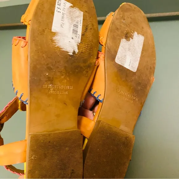Farm Rio Caramel Palm Tree Sandal Rainbow