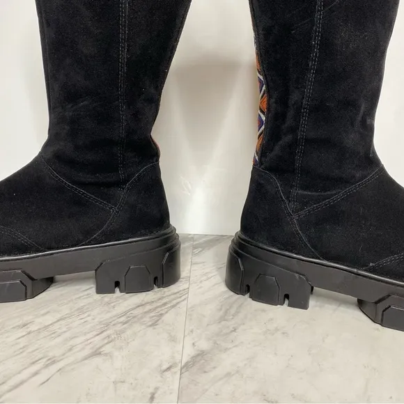 Farm Rio Lug Sole Black Tall Boot 6