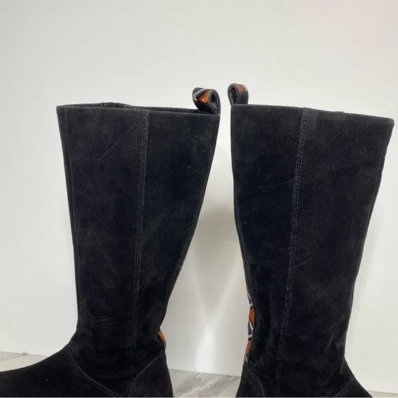 Farm Rio Lug Sole Black Tall Boot 6