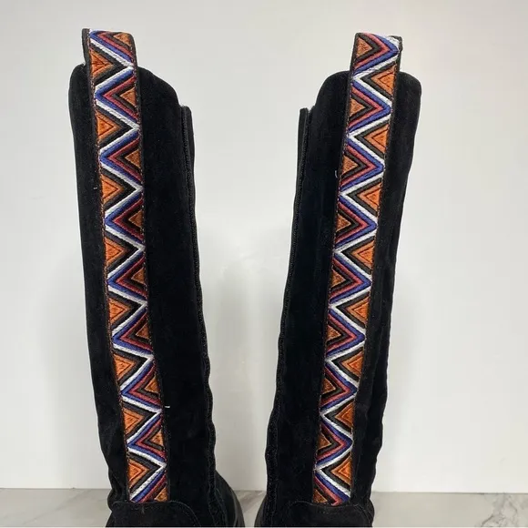 Farm Rio Lug Sole Black Tall Boot 6