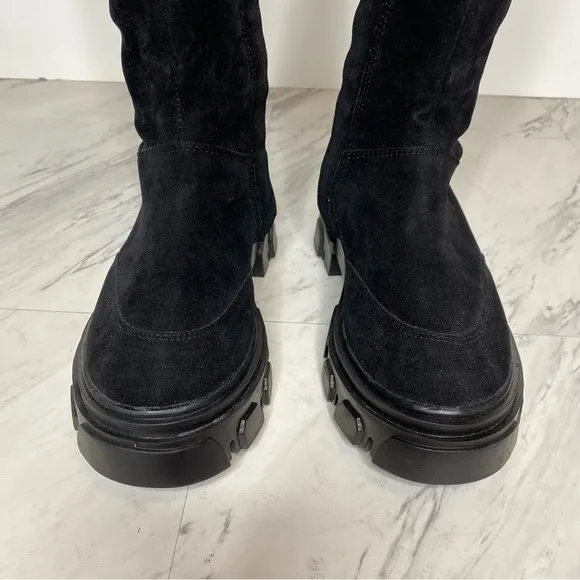 Farm Rio Lug Sole Black Tall Boot 6