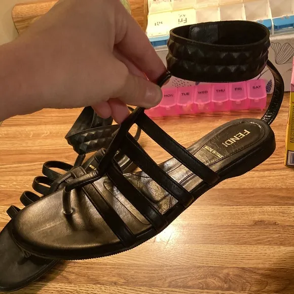 FENDI Diana Gladiator Sandals