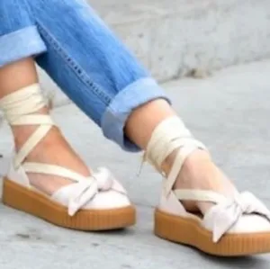 Fenty Puma by Rhianna leather lace up sandals