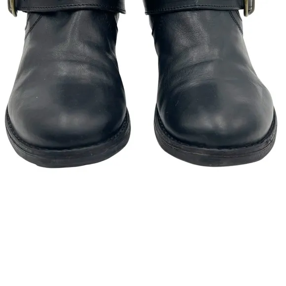 Fiorentini   Baker Eternity Eli Black Leather Moto Combat Boots Ankle Boots 39/9