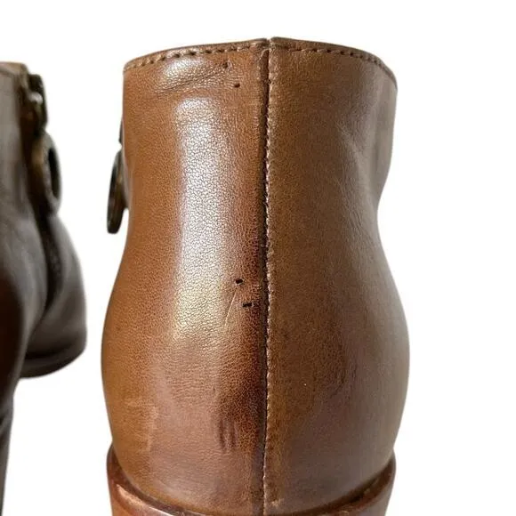 Fiorentini Baker‎ Slouchy Ankle Booties Short Boots Zippered Italy Brown Size 36