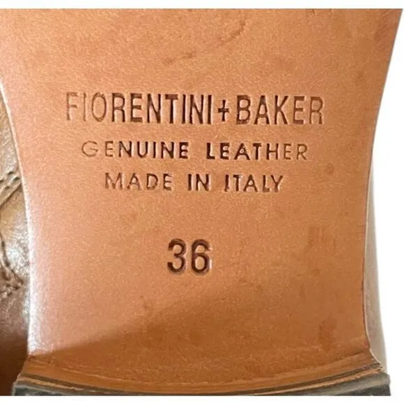 Fiorentini Baker‎ Slouchy Ankle Booties Short Boots Zippered Italy Brown Size 36