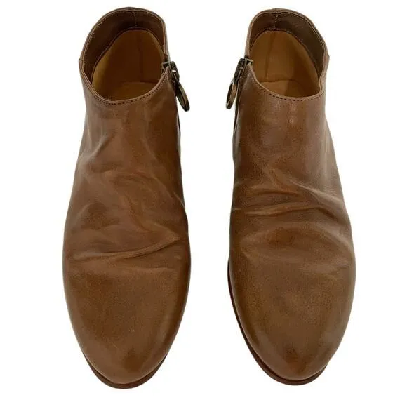 Fiorentini Baker‎ Slouchy Ankle Booties Short Boots Zippered Italy Brown Size 36