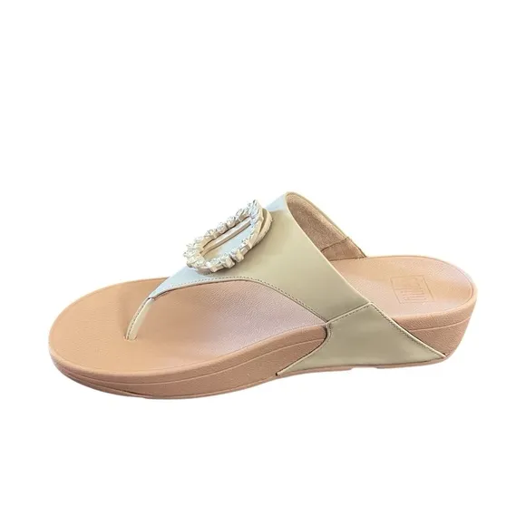 FitFlop  Lulu Crystal Circlet Leather Toe Post Sandals NEW Size 11