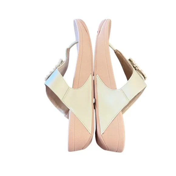 FitFlop  Lulu Crystal Circlet Leather Toe Post Sandals NEW Size 11