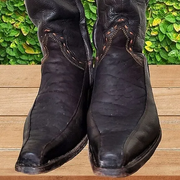 Forastero Mens Point Toe Brown Leather Cowboy Boots Size 8.5