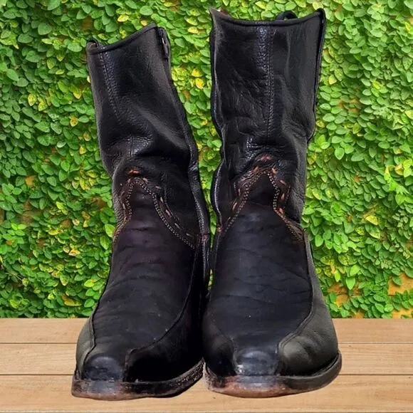 Forastero Mens Point Toe Brown Leather Cowboy Boots Size 8.5