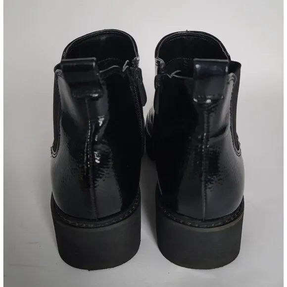 Franco Sarto L-BALINBOOTY Leather Patent Ankle Chelsea Boots. Size 9.5M