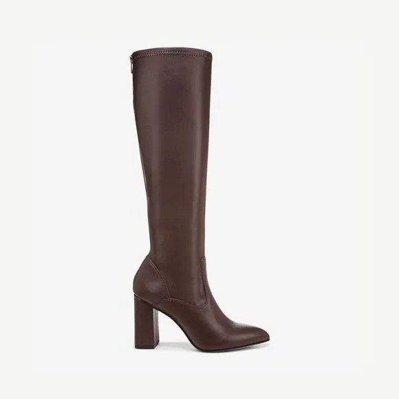 FRANCO SARTO Womens Brown Katherine Pointed Toe Block Heel Heeled Boots 8.5 M