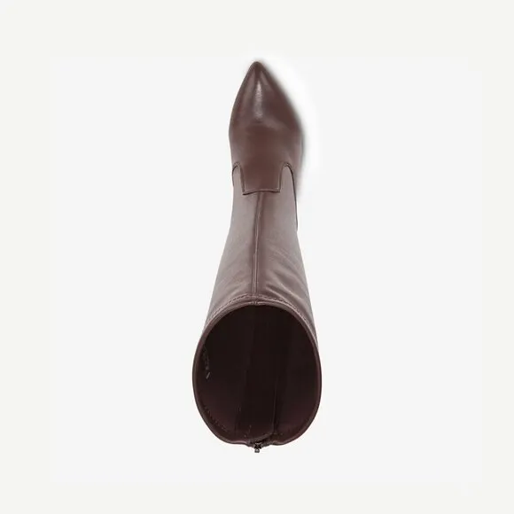 FRANCO SARTO Womens Brown Katherine Pointed Toe Block Heel Heeled Boots 8.5 M