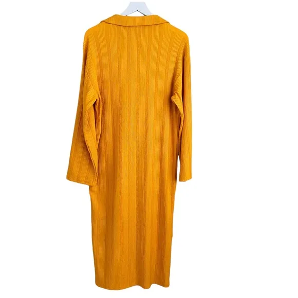 Free People Beach Aster Marigold Collar T-Shirt Breezy Midi Dress Size Small