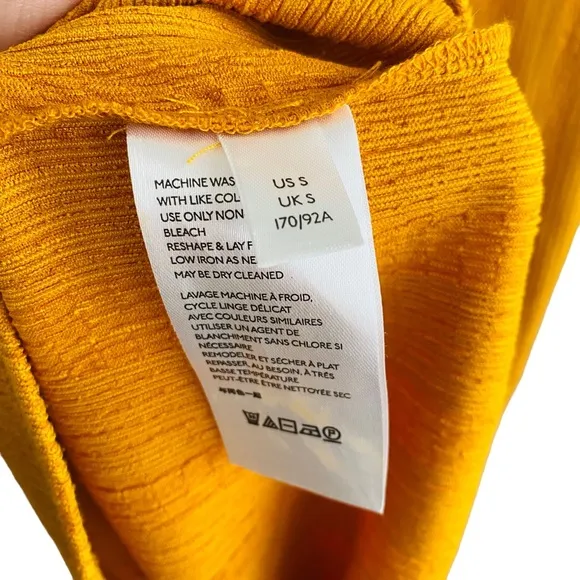 Free People Beach Aster Marigold Collar T-Shirt Breezy Midi Dress Size Small