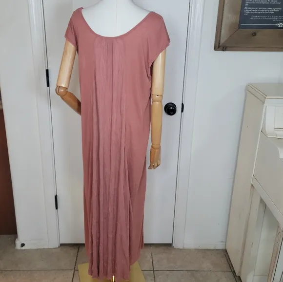 Free People Beach Oversized Resort Wear Maxi Dress Rust Rose Size XS