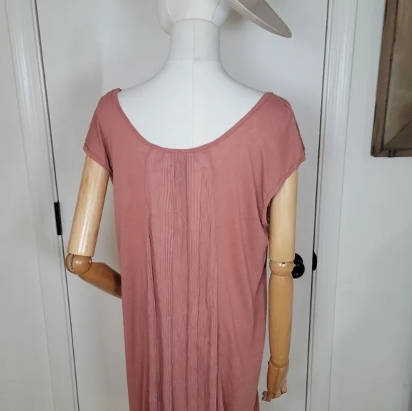 Free People Beach Oversized Resort Wear Maxi Dress Rust Rose Size XS