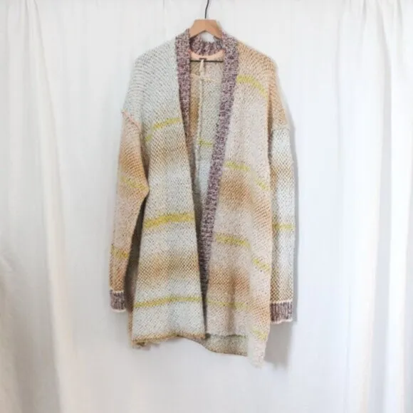 Free People Daydreamer Cardigan Oversized Sweater Neutral Large