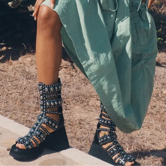 Free People Gladiator Studded Siren Sandals