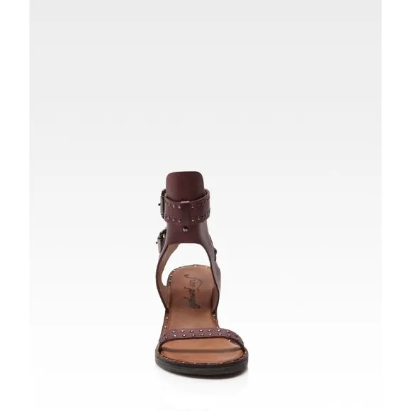 FREE PEOPLE Happiness Heeled Sandals / Cowboy Brown