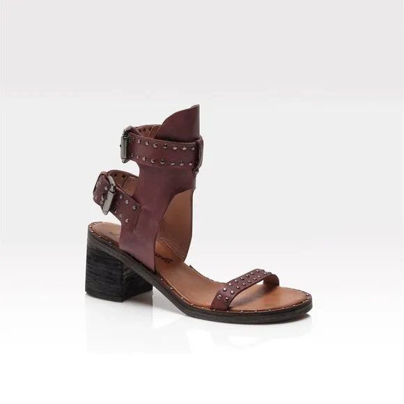 FREE PEOPLE Happiness Heeled Sandals / Cowboy Brown