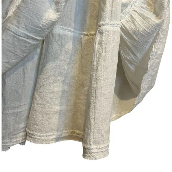 Free People Tiered Simply Smitten XL White Maxi Skirt Summer Vacation Boho
