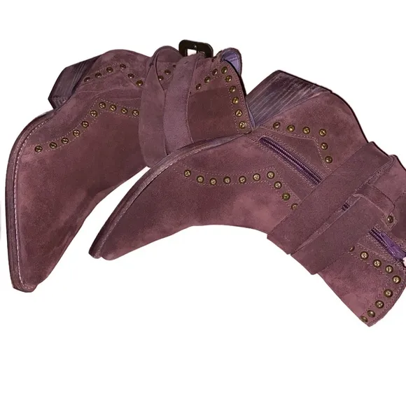 Free People western pointed toe wine colored Billy boots