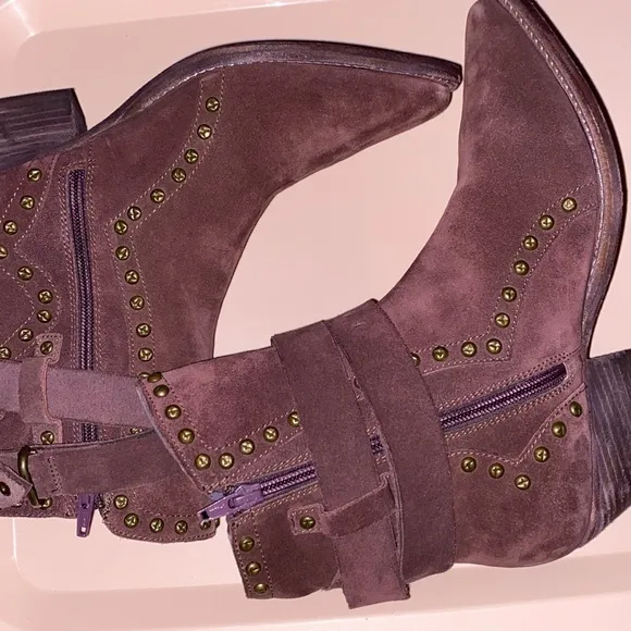 Free People western pointed toe wine colored Billy boots