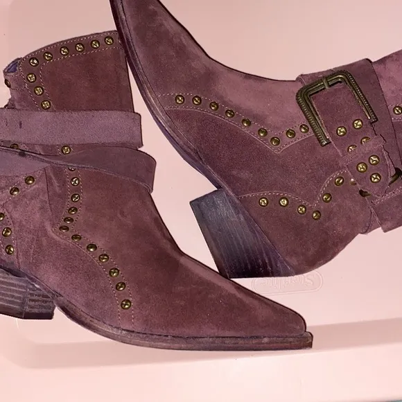 Free People western pointed toe wine colored Billy boots