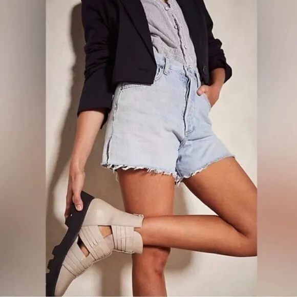 Free People Hydra HuaracheLugged Edgy Moto Zip Boots size 8 NWOB