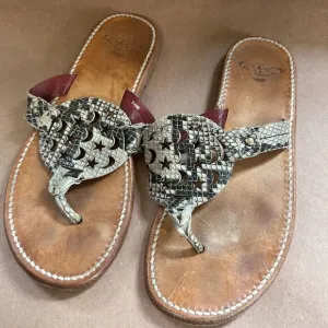 Freebird Vallarta Snake Print Moon And Star Sandals Size 9