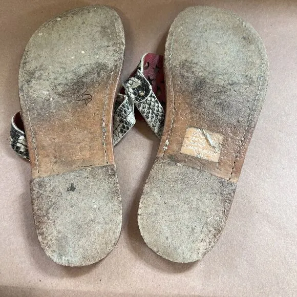 Freebird Vallarta Snake Print Moon And Star Sandals Size 9