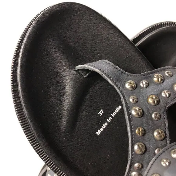 Free People FP Collection Izzy Studded Footbed Sandals $148 Sz 37