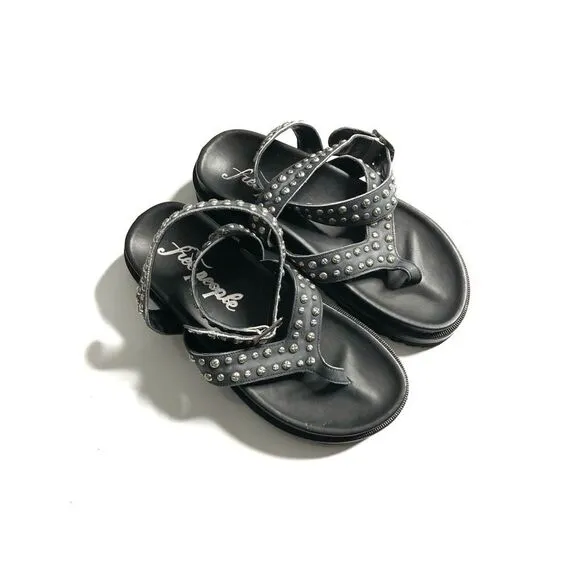Free People FP Collection Izzy Studded Footbed Sandals $148 Sz 37
