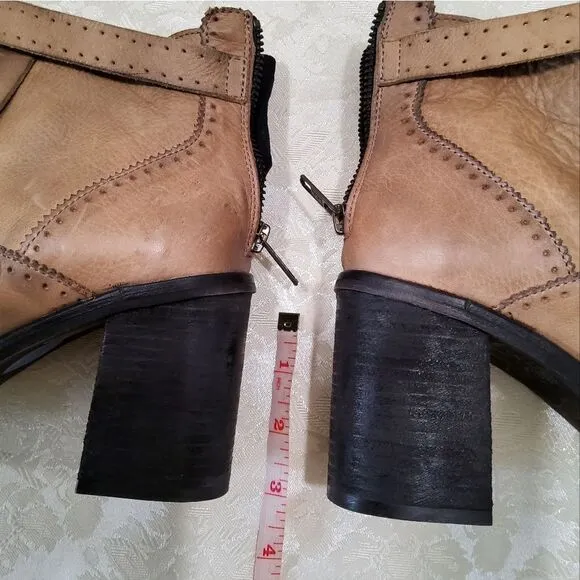 Free People Circle Back Fringed Leather Boots 38/7,5