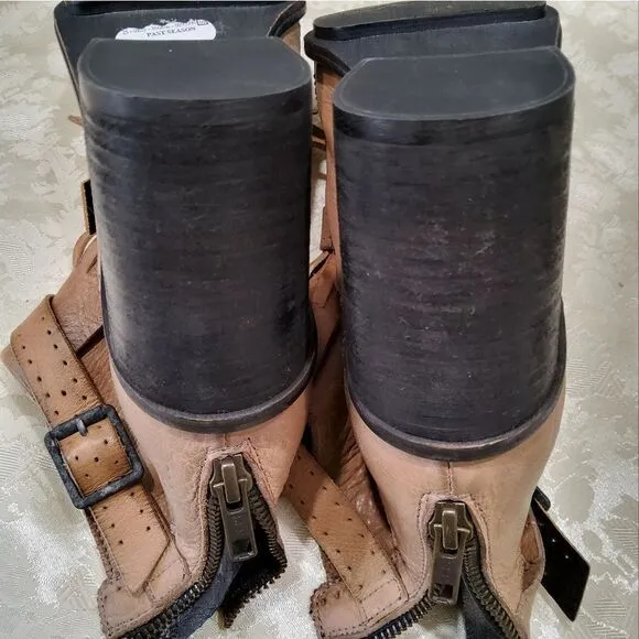 Free People Circle Back Fringed Leather Boots 38/7,5