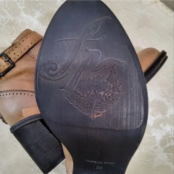 Free People Circle Back Fringed Leather Boots 38/7,5